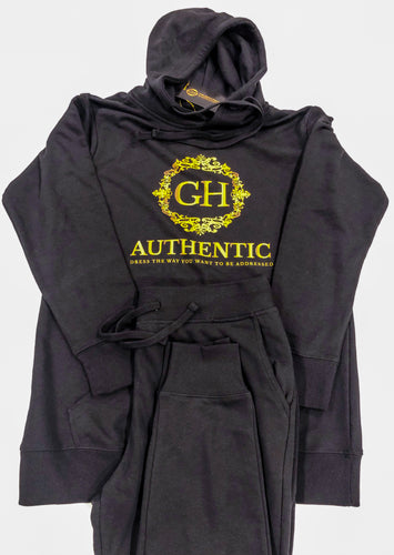 GH Authentic Ladies Black & Gold Fleece Hoodie/Jogger Collection