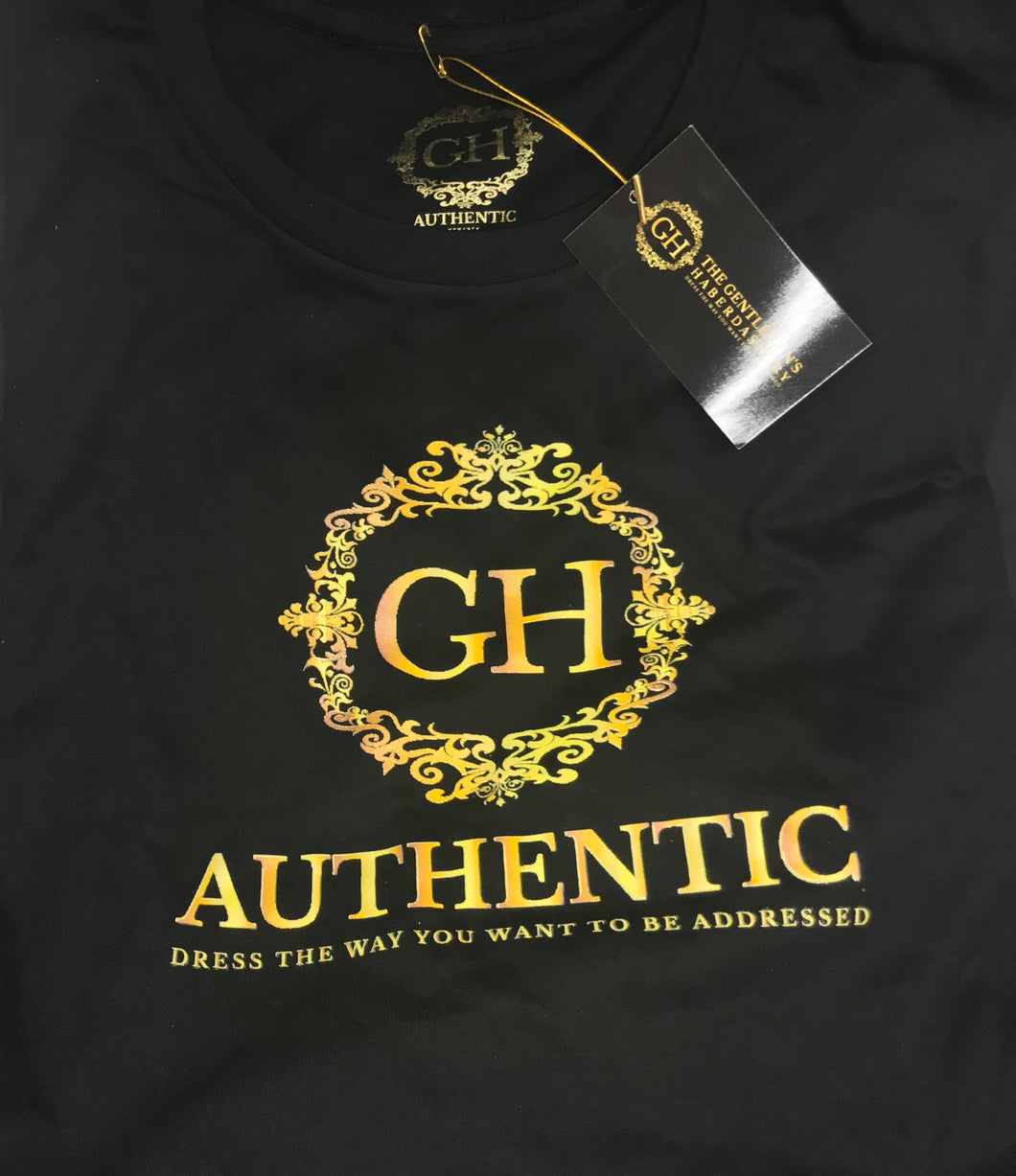 GH Authentic universal Black Crew-Neck Shirt