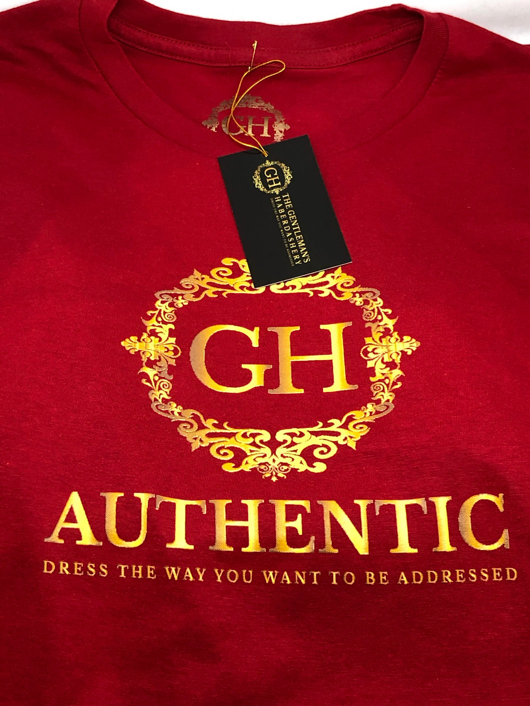 GH Authentic Unisex Red Crew-Neck Shirt