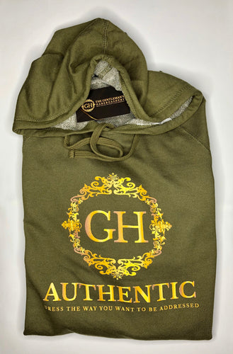 Green & Gold Mens GH Authentic Fleece Hoodie