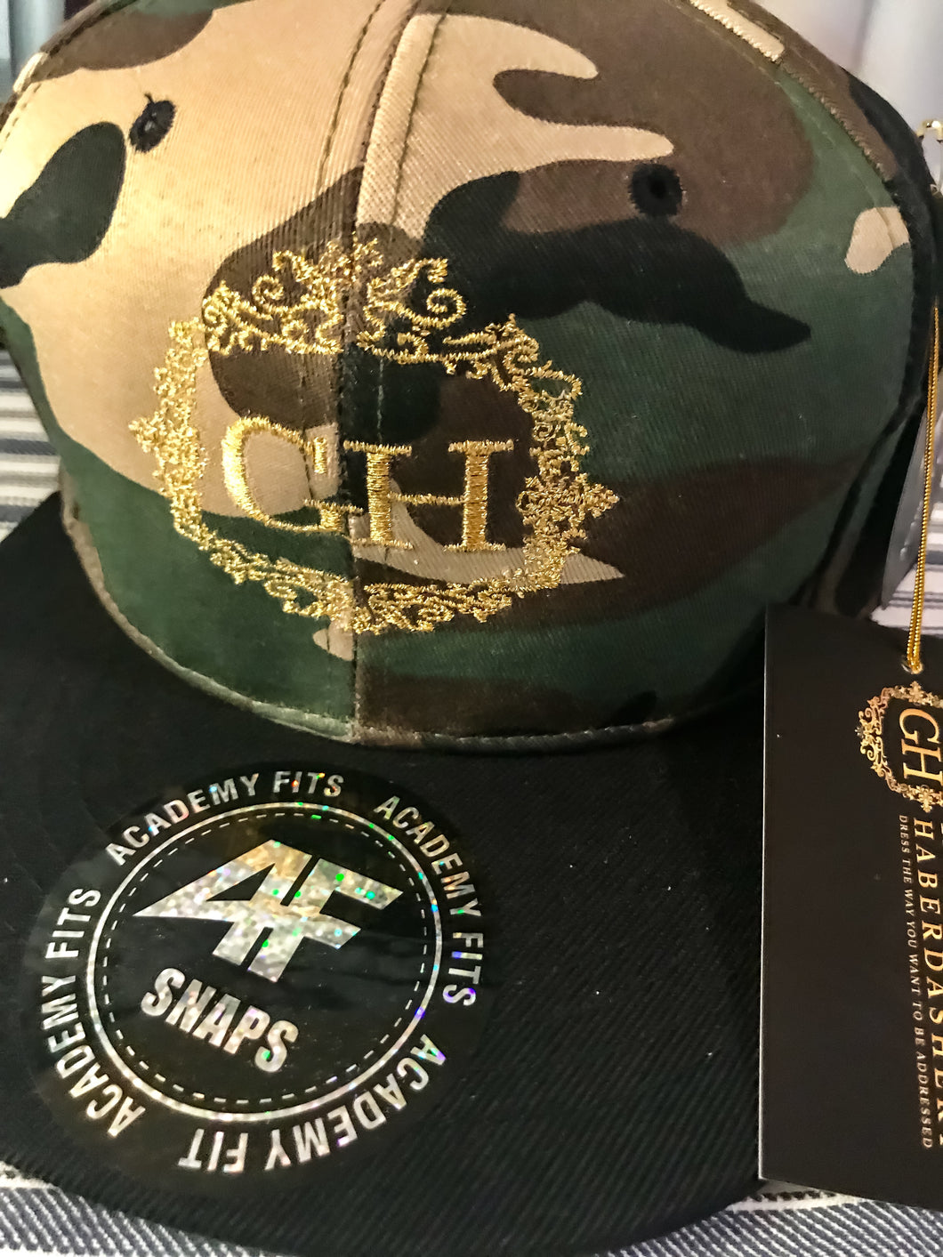 New Era Black Pro Style Embroidered CamouflageSnap Back Cap