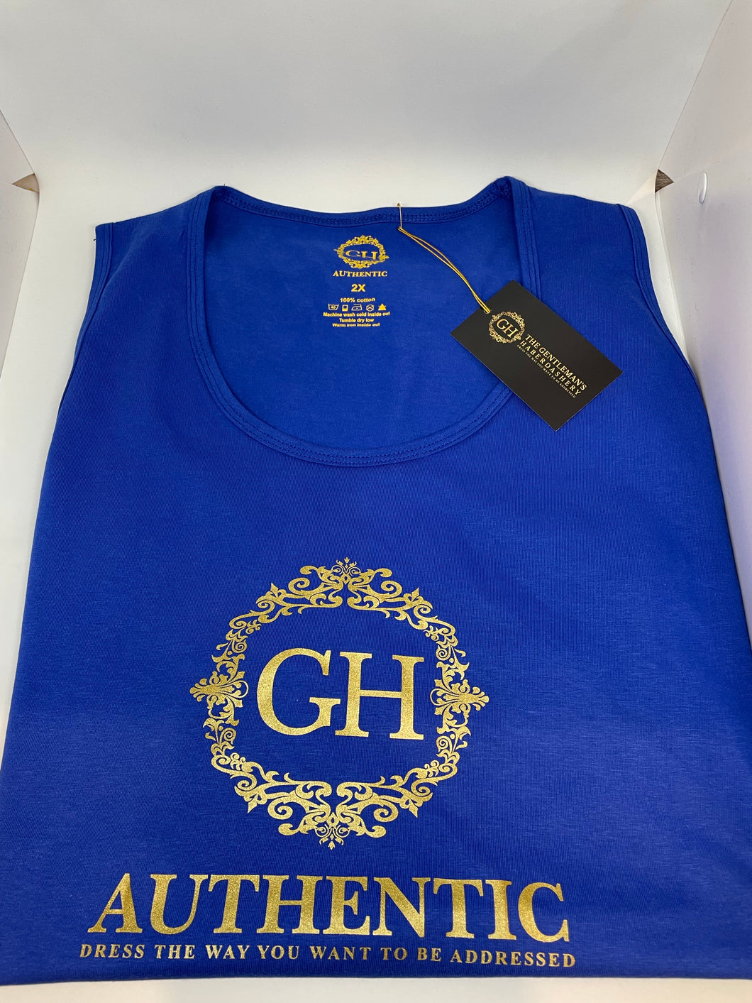 GH Authentic Royal Blue Mens Muscle Shirt