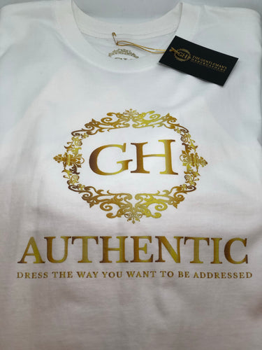 GH Authentic Women's White V-Neck T-Shirt