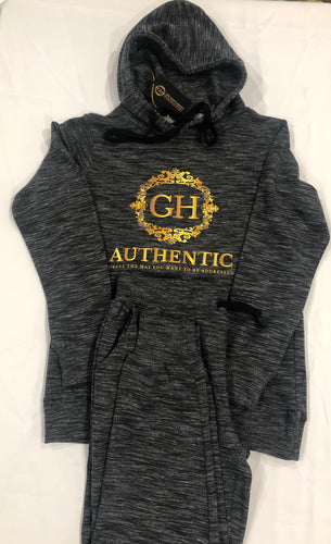 GH Authentic Ladies Black/Grey & Gold Fleece Hoodie/Jogger Collection
